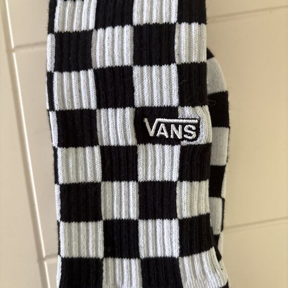VANS Men's Checkerboard Crew Socks 1 Pair Men’s Size 9.5-13 - Picture 4 of 7